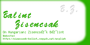 balint zisencsak business card